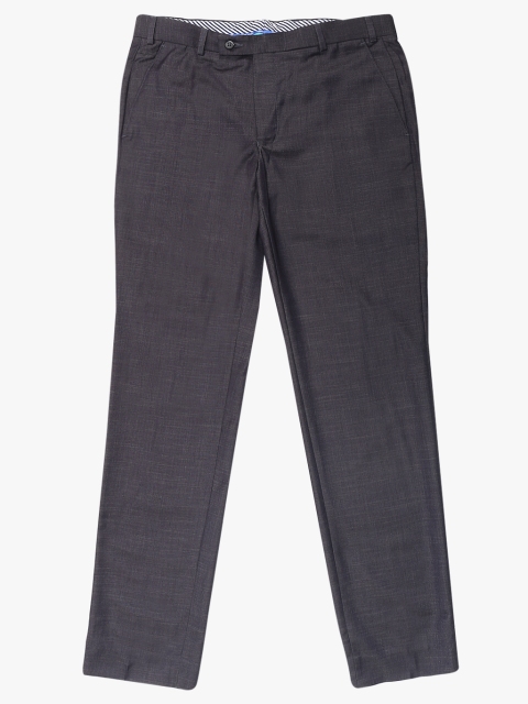 

grey Solid Slim Fit Formal Trouser
