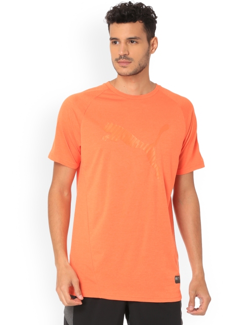 

Puma Men Orange Solid Round Neck T-shirt