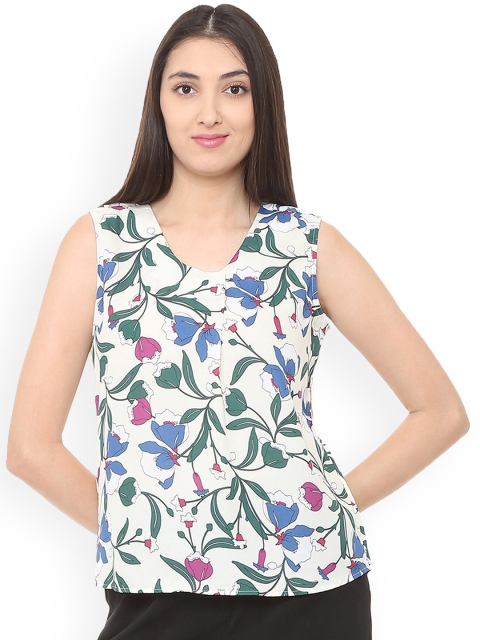 

Van Heusen Woman White Printed Top