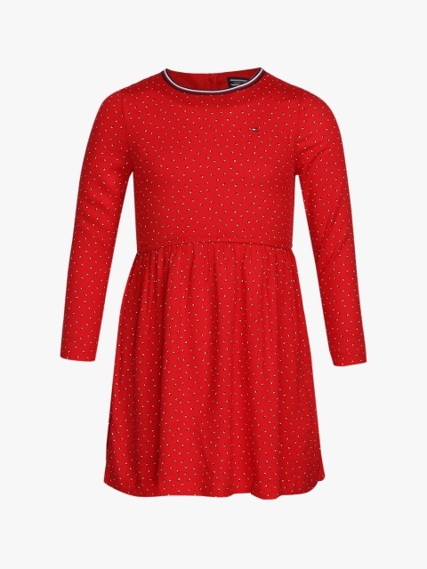 

Red Printed Casual Dress