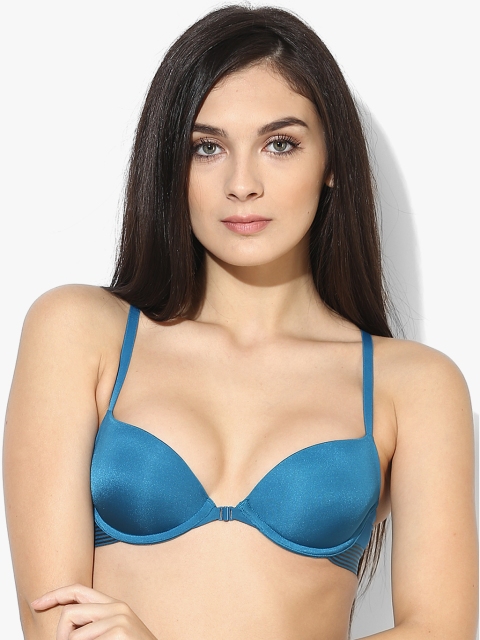 

Blue Solid Bra