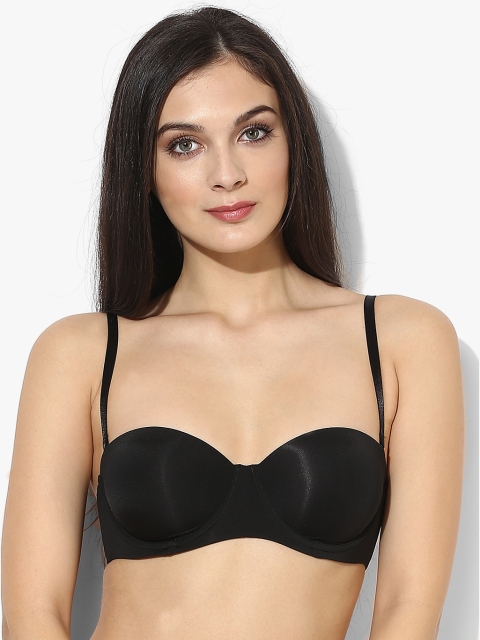 

Black Solid Bra