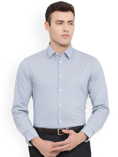 

Arrow New York Men Blue Regular Fit Self Design Casual Shirt