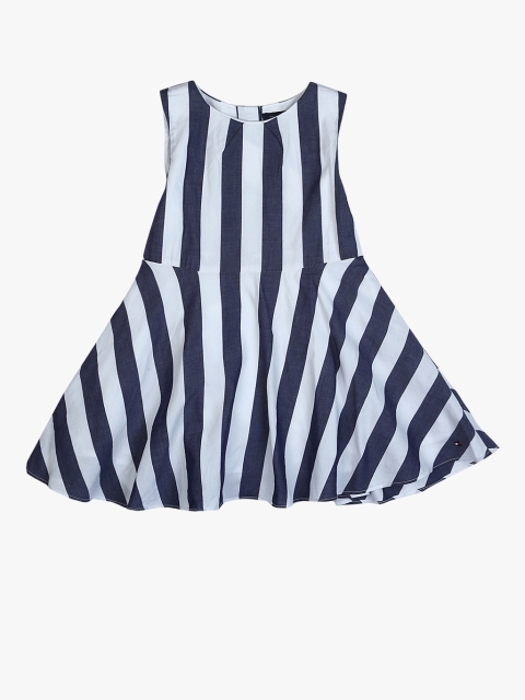 

Navy Blue Striped Dress