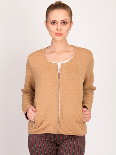 

Kotty Women Brown Self Design Tailored Jacket