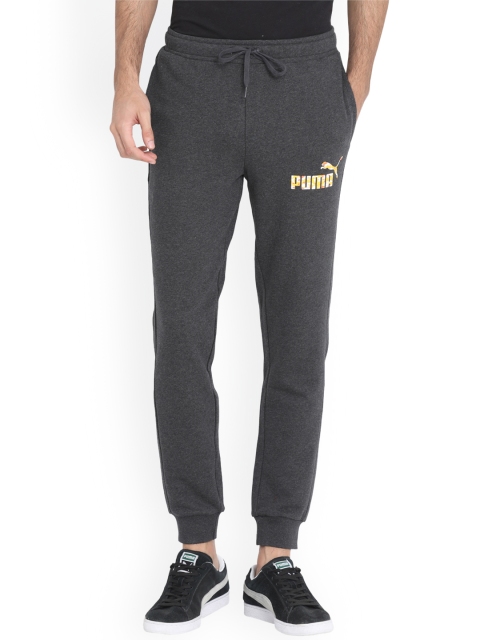 

Puma Men Grey Solid Straight-Fit Joggers