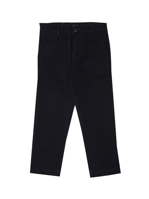 

Allen Solly Junior Boys Black Regular Fit Self Design Regular Trousers