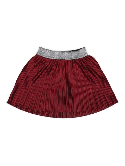 

Allen Solly Junior Girls Maroon Solid A-Line Skirt