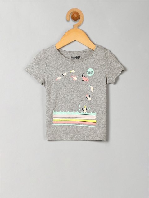 

GAP Girls Grey Graphic Short Sleeve Tee
