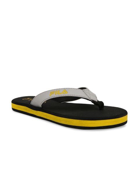 FILA Women Black & Grey MAGNUS Solid Flip-Flops