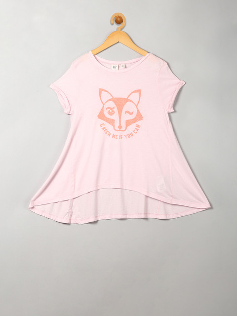 

GAP Girls Pink Glitter Graphic Swing Tee
