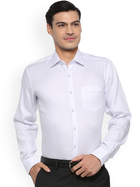 

Van Heusen Men White Regular Fit Checked Formal Shirt
