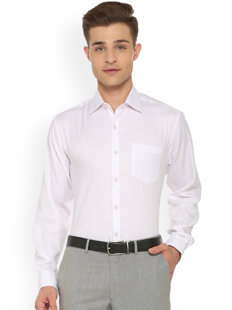 

Van Heusen Men White Regular Fit Striped Formal Shirt