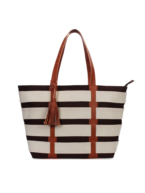 

Anekaant Brown & White Striped Shoulder Bag