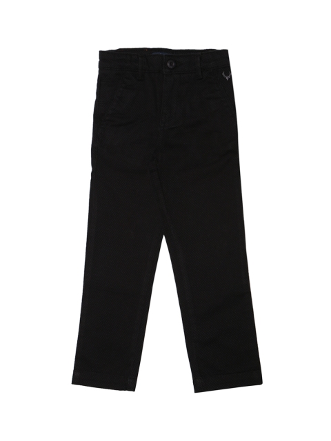

Allen Solly Junior Boys Black Regular Fit Self Design Regular Trousers