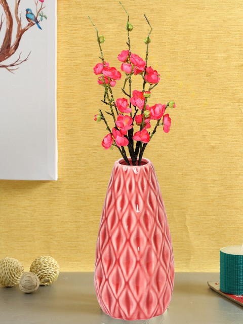 

Aapno Rajasthan Peach-Coloured Ceramic Flower Vase