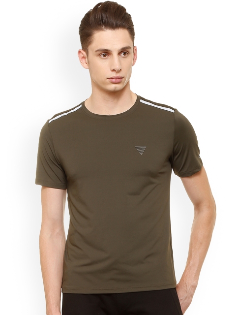 

Van Heusen Sport Men Olive Green Solid Round Neck T-shirt