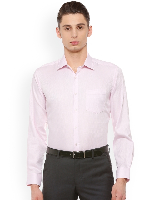 

Van Heusen Men Pink Regular Fit Self Design Formal Shirt