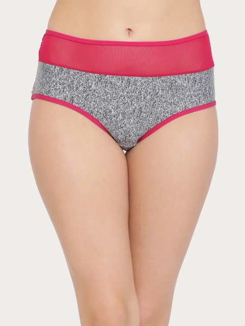 

Clovia Grey & Red Hipster Panty PN2844P053XL