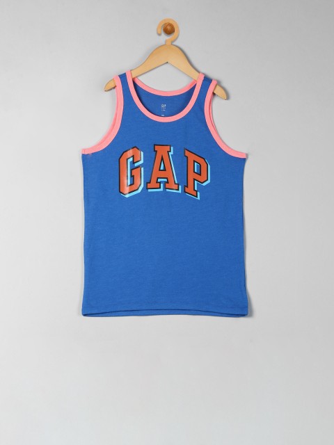 

GAP Boys Logo Tank Top, Blue
