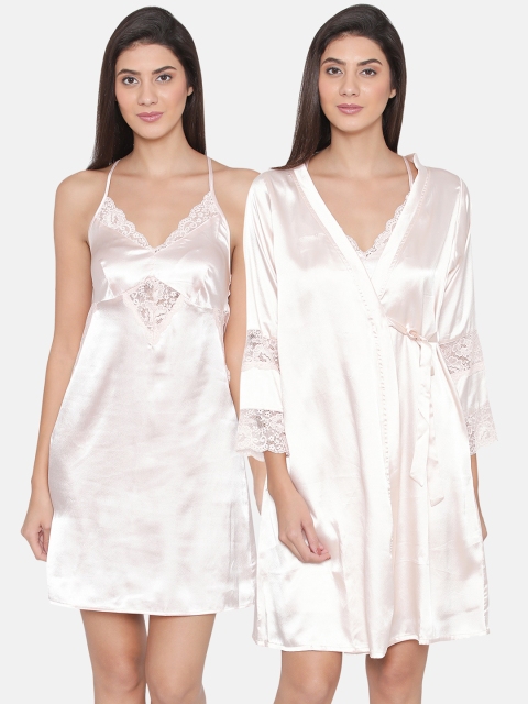 

Clovia Pink Solid Nightdress NS1110P22S