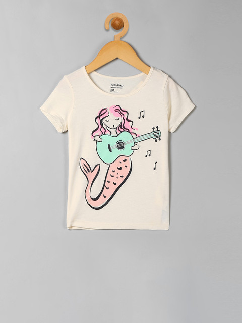 

GAP Girls White Graphic Short Sleeve Tee