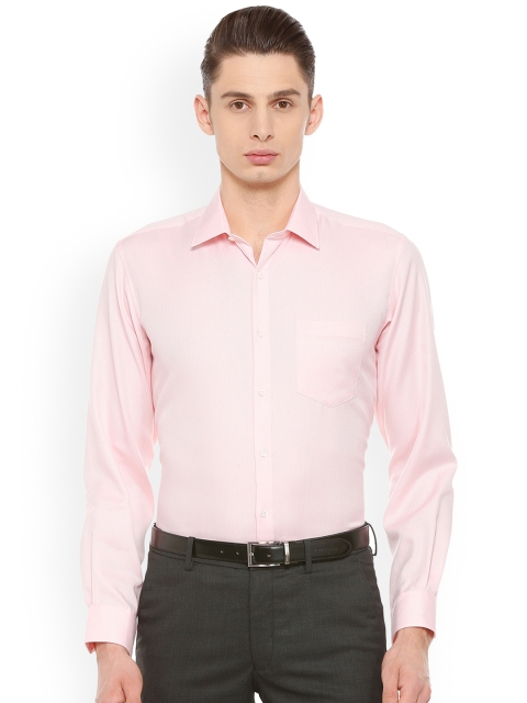 

Van Heusen Men Pink Regular Fit Self Design Formal Shirt
