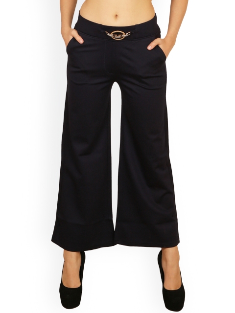 

Westwood Women Black Regular Fit Solid Bootcut Trousers
