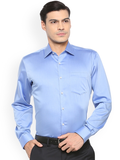 

Van Heusen Men Blue Regular Fit Self Design Formal Shirt