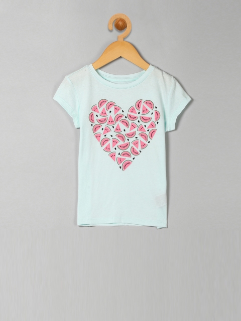 

GAP Girls Blue Printed Short Sleeve Tee