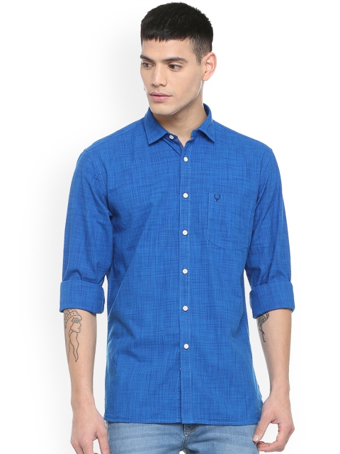 

Allen Solly Men Blue Slim Fit Self Design Casual Shirt