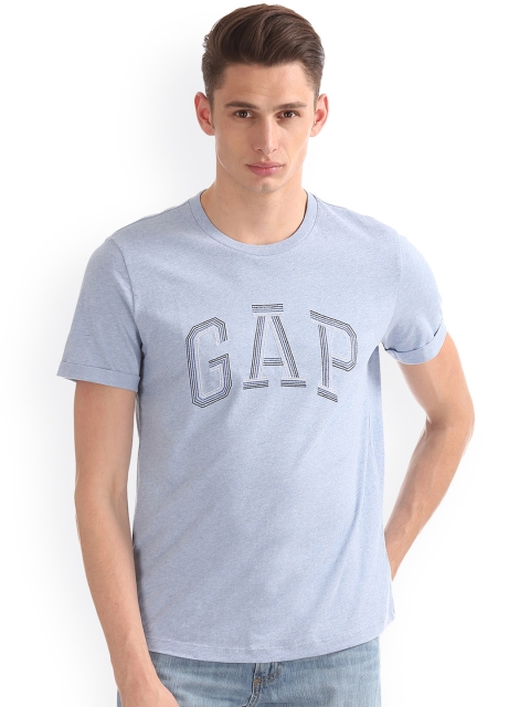 

GAP Mens Blue Embroidered Logo Tee
