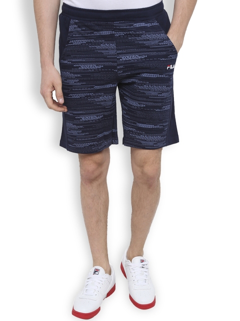 

FILA Men Navy Blue DINO Printed Regular Fit Regular Shorts