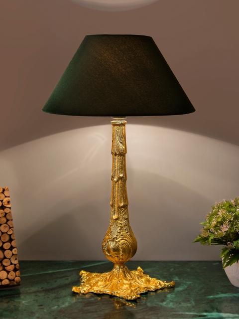 

Homesake Gold-Toned Solid Handcrafted Table Lamp with Shade