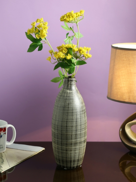 

Aapno Rajasthan Black & White Ceramic Flower Vase