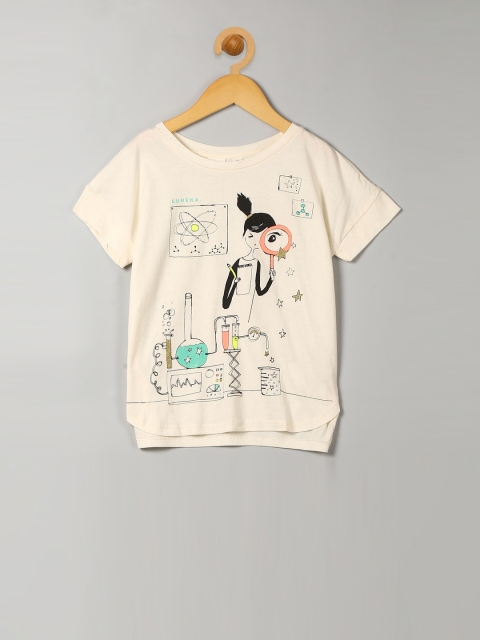 

GAP Girls Peach Coloured Glitter Genius Graphic Tee
