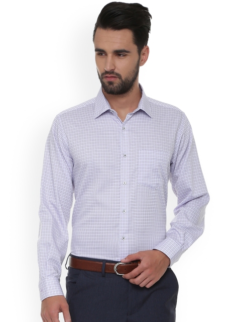 

Van Heusen Men White Regular Fit Checked Formal Shirt