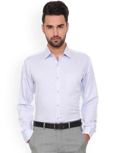 

Van Heusen Men Blue Regular Fit Checked Formal Shirt