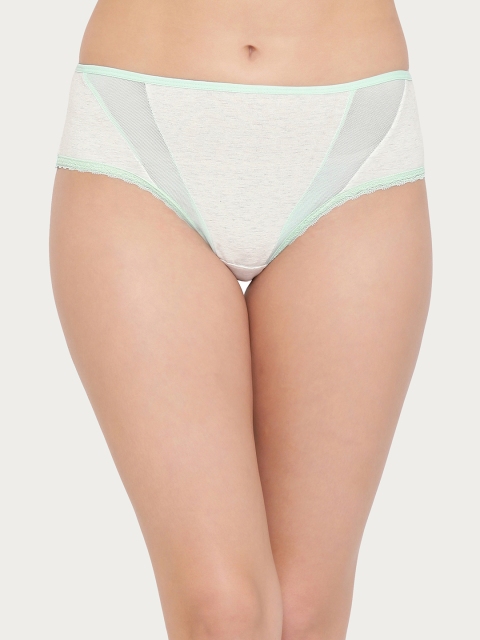 

Clovia Greyy & Green Hipster Panty PN2837P013XL, Grey