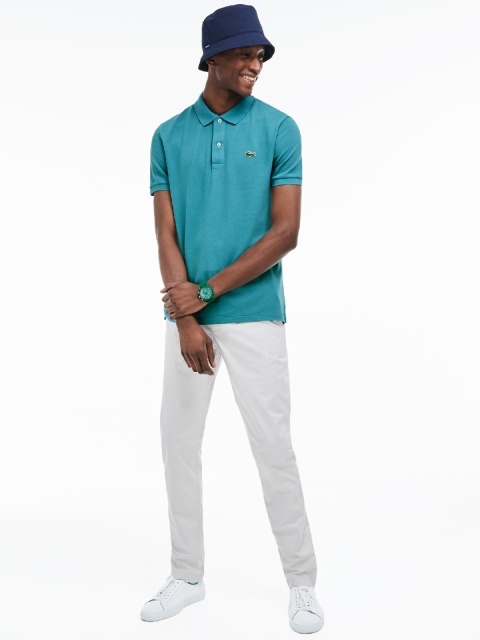 

Lacoste Men Blue Solid Polo Collar T-shirt