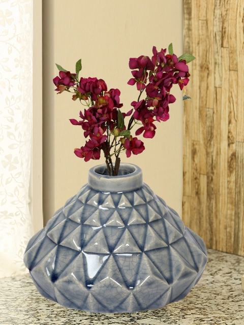

Aapno Rajasthan Blue Ceramic Flower Vase
