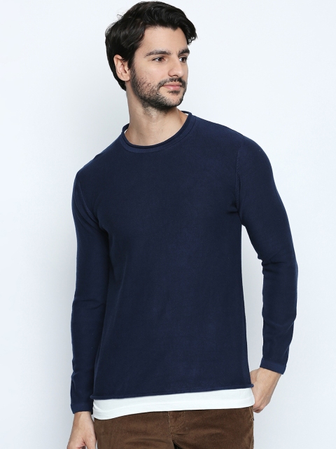 

Urban Ranger by pantaloons Men Navy Blue Solid Pullover