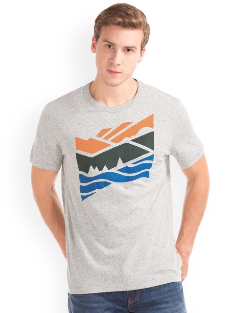 

GAP Mens Grey Abstract Mountain Graphic Tee