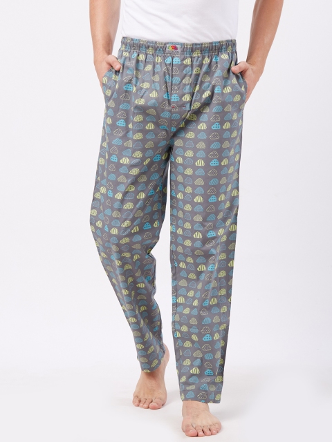 

Fruit of the Loom Men Grey Printed Lounge Pants