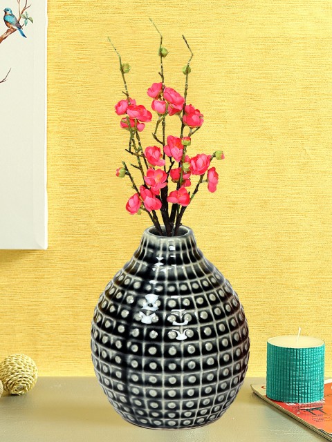 

Aapno Rajasthan Grey Ceramic Flower Vase