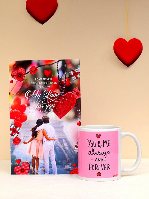 

Archies Love Gifts Multicoloured Printed Ceramic Mug with Greeting Card, Multi