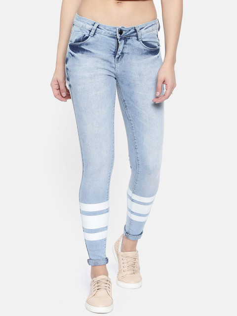 

ZHEIA Women Blue Skinny Fit Mid-Rise Clean Look Stretchable Jeans