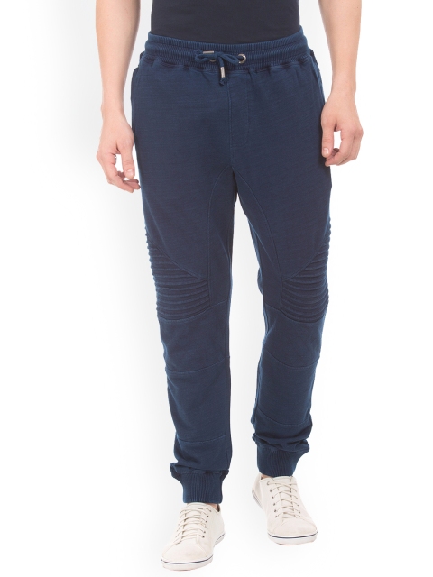 

Ed Hardy Men Navy Solid Slim Fit Joggers, Navy blue