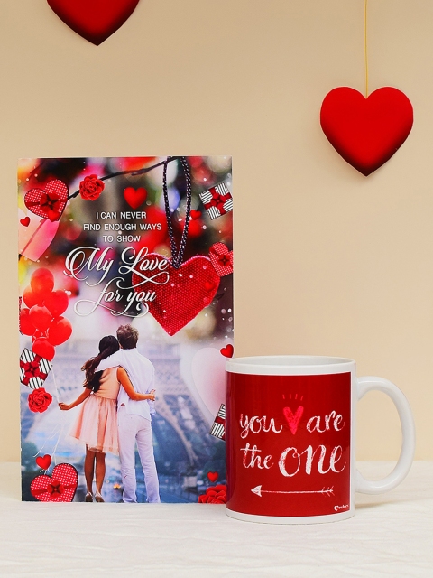 

Archies Love Gifts Multicoloured Printed Ceramic Mug with Greeting Card, Multi