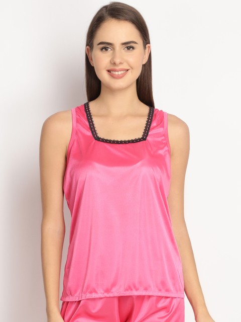 

Clovia Women Pink Solid Night suit